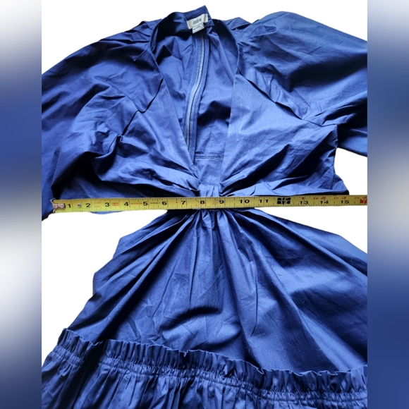 Jason Wu-Navy Blue Deep V/Cutout Detail/Long Sleeve Mini Dress M NWOT - Picture 10 of 14